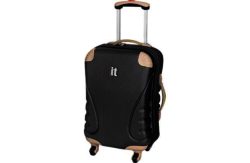 IT PC Protect Expandable Large 4 Wheel Suitcase - Charcoal